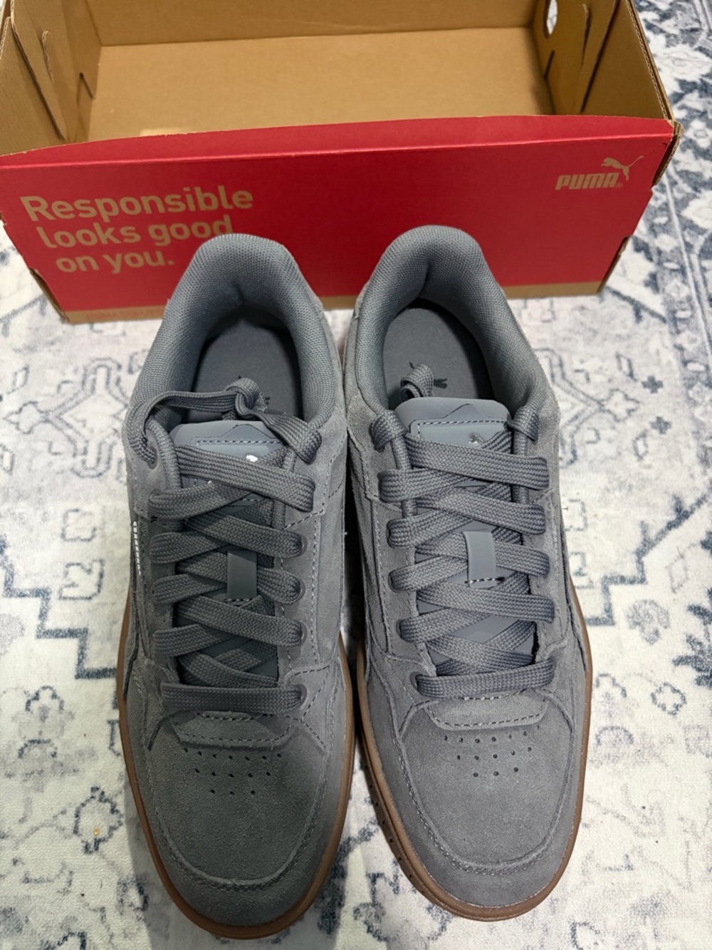 Puma Gray Platform Sneakers